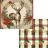 Ja Di Design - Papieset - Backgrounds - Vintage Christmas - 15x15 cm_