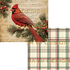 Ja Di Design - Papieset - Backgrounds - Vintage Christmas - 15x15 cm_