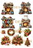 Ja Di Design - Papieset - Knipvellen - Vintage Christmas - A5 formaat_