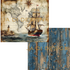 Ja Di Design - Papierset - Backgrounds - Rustic Nautical - 20x20 cm_
