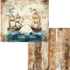 Ja Di Design - Papierset - Backgrounds - Rustic Nautical - 20x20 cm_