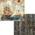 Ja Di Design - Papierset - Backgrounds - Rustic Nautical - 20x20 cm_