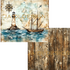 Ja Di Design - Papierset - Backgrounds - Rustic Nautical - 20x20 cm_