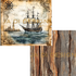 Ja Di Design - Papierset - Backgrounds - Rustic Nautical - 20x20 cm_