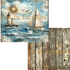 Ja Di Design - Papierset - Backgrounds - Rustic Nautical - 20x20 cm_