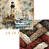 Ja Di Design - Papierset - Backgrounds - Rustic Nautical - 20x20 cm_