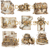 Ja Di Design - Papierset - Knipvellen - Rustic Nautical - 15x15 cm_